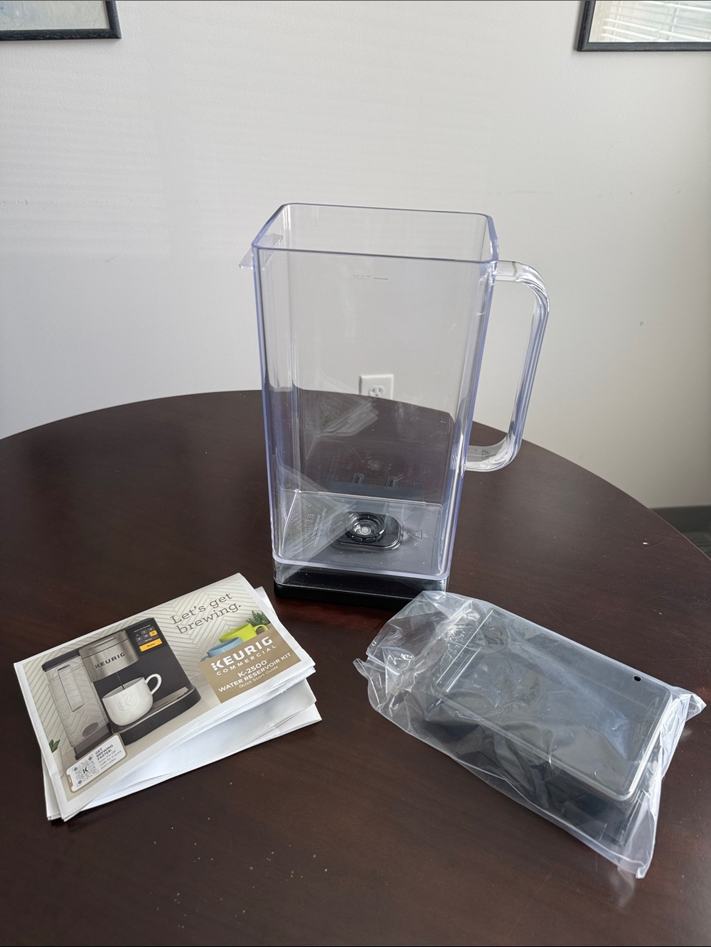 Clear Plastic Water Reservoir Pitcher with Handle